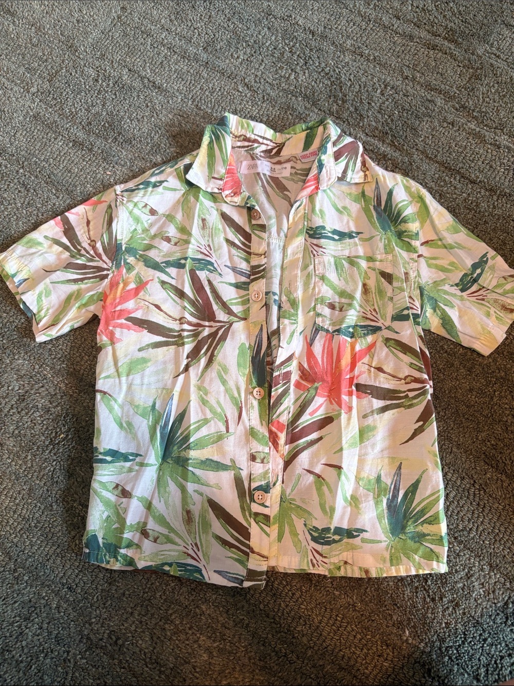 Zara kids boys short sleeve button down